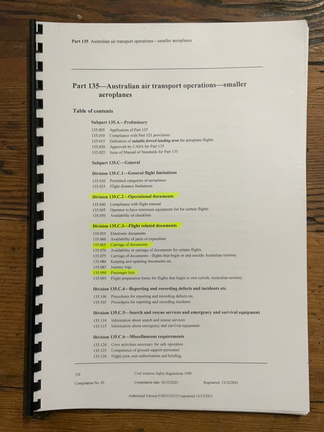 Part 135 CASR - FREE DOWNLOAD